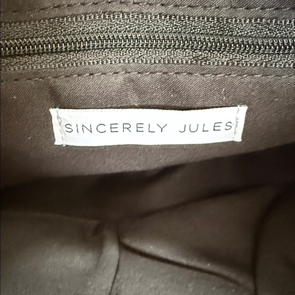 New. Sincerely Jules Elegant Black faux leather Woven Crossbody or handle Bag. - Picture 12 of 16